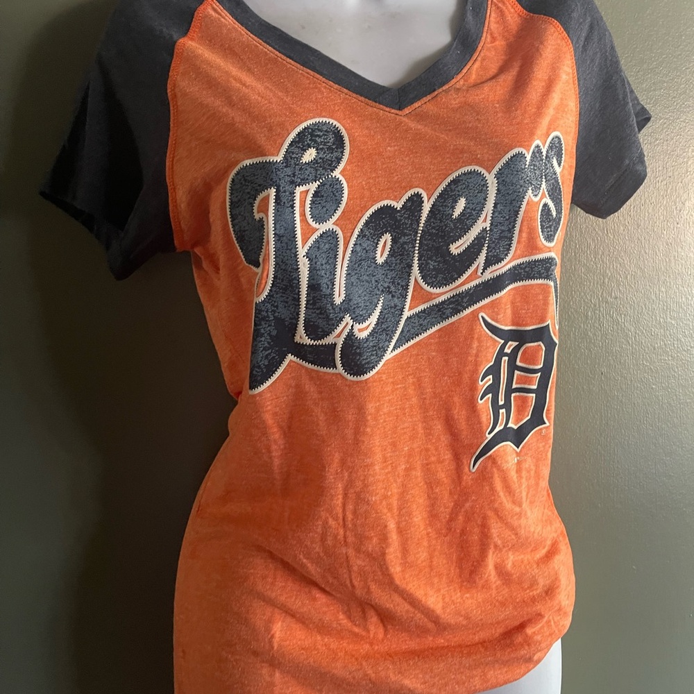 Orange and Black Raglan Graphic Tee